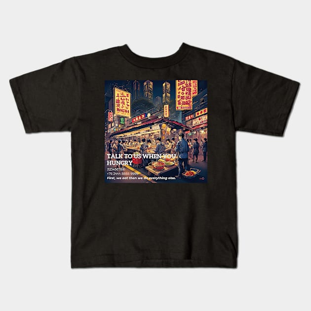 Streer food japan Kids T-Shirt by Lolipop